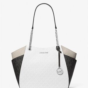 Michael Kors Jet Set Large Color Block Signature Logo Shoulder Bag